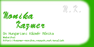 monika kazmer business card